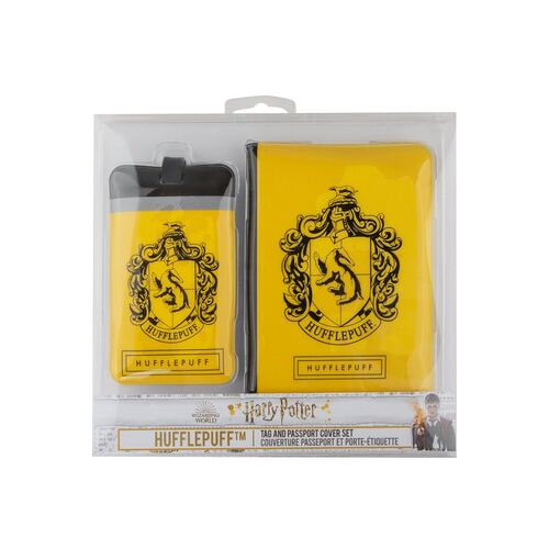 Etiqueta de equipaje y Funda de pasaporte Harry Potter Hufflepuff