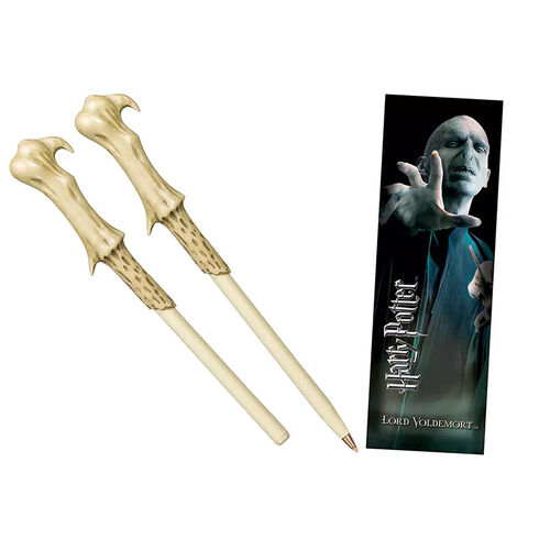 Bolígrafo Varita & marca página Voldemort 18,5 cm