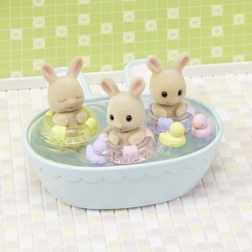 Sylvanian Families La hora del baño de los trillizos